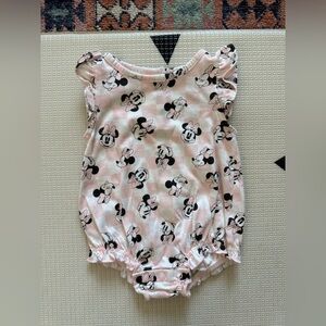 Jumping Beans|Disney Minnie Mouse Pastel Pink Bodysuit with ruffles•••3 months